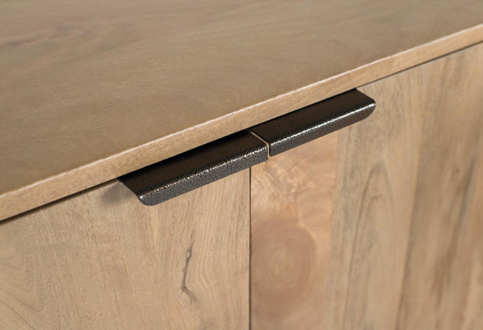 GINER Y COLOMER Buffet en bois de manguier naturel avec 4 portes